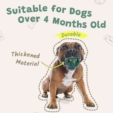 SUETPRYE Dog Toy, Treat Dispensing Dog Toys, Dog Enrichment Toys to Keep Them Busy, Interactive Dog Toys Mentally Stimulating, Dog Puzzle Toy, Suitable for 20-70 lbs Over 4 Month Dogs (Green)