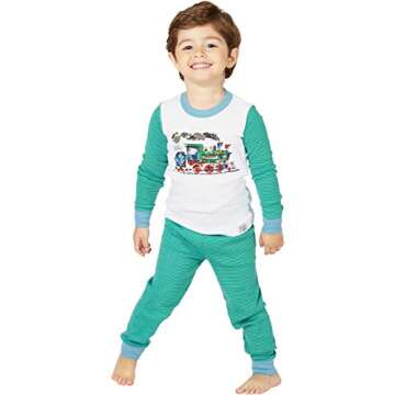 Intimo Boys' Train 2 Piece Tight Fit, Green, 3T