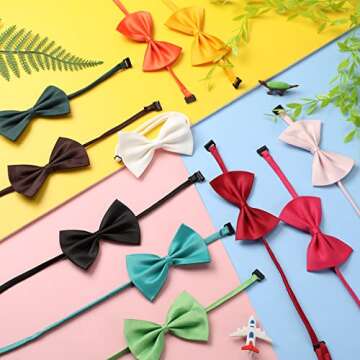 Cinderella 120 Pcs Adjustable Dog Bow Ties for Pet Style