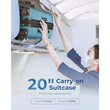 Lightweight Airline Approved Carry On Luggage - BAGSMART