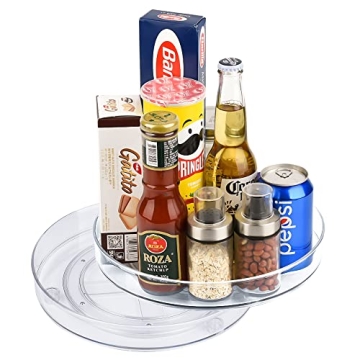 Empaxum Lazy Susan Clear Plastic Organizer Set for Home