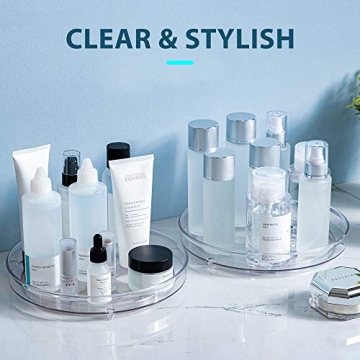 Empaxum Lazy Susan Clear Plastic Organizer Set for Home