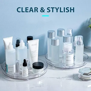 Empaxum Lazy Susan Clear Plastic Organizer Set for Home