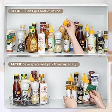 Empaxum Lazy Susan Clear Plastic Organizer Set for Home