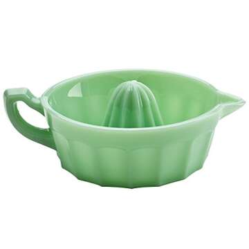 Reamer - Large Glass Grapefruit, Orange or Lemon Juicer - American Made - Mosser Glass USA (Jade)