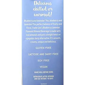 Trader Joe's Blueberry Lavender Flavored Almond Beverage 3-Pack
