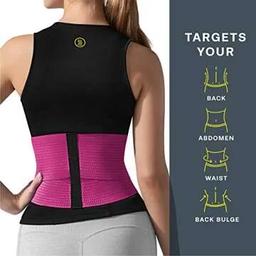 Hot Shapers Cami Hot with Waist Trainer – Women’s Slimming Body Shaper – Vest – Corset for Weight Loss, Trimming Tummy, Workouts, Saunas, and Hourglass Figure – Stomach Shaping (Small, Pink)