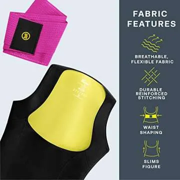 Hot Shapers Cami Hot with Waist Trainer – Women’s Slimming Body Shaper – Vest – Corset for Weight Loss, Trimming Tummy, Workouts, Saunas, and Hourglass Figure – Stomach Shaping (Small, Pink)