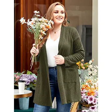 LARACE Plus Size Knit Cardigan for Women - Stylish Comfort