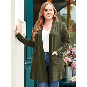 LARACE Plus Size Knit Cardigan for Women - Stylish Comfort