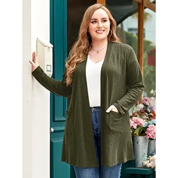 LARACE Plus Size Knit Cardigan for Women - Stylish Comfort