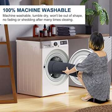 Hero Dog Large Dog Bed Crate Pad Mat Cute Paw Pet Beds for Dogs, 42-Inch Washable Dog Sleeping Mattress Kennel Pad with Anti Slip Bottom, Dark Grey L