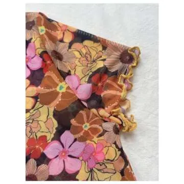 Stylish Verdusa Women's Floral Mesh T-Shirt for Summer