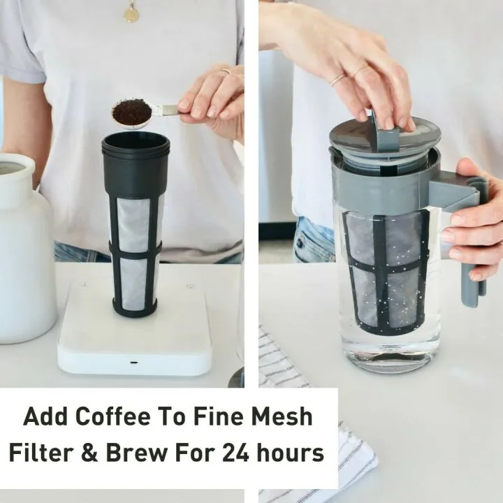 Takeya 1qt Cold Brew Coffee Maker with White Lid