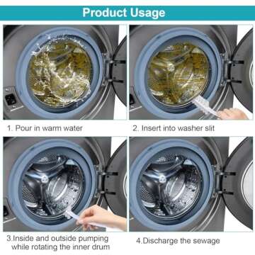 FWUNYVN 2Pcs Rolling Washing Machine Multifunctional Cleaning Brush, Household Cleaning Brushes,Nylo...