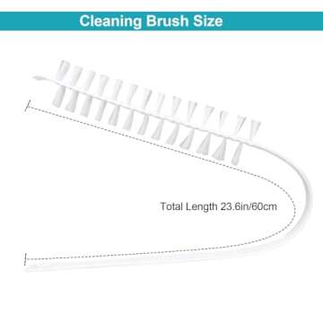 FWUNYVN 2Pcs Rolling Washing Machine Multifunctional Cleaning Brush, Household Cleaning Brushes,Nylon Brush Heads Powerful Clean,Wash Machine Cleaner Also Fit in Kitchen Dryer Hotel