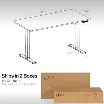 VIVO Electric Standing Desk 60x24 with Memory Control