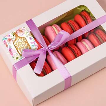 Elegant Floral Baking Labels, 300 Waterproof Stickers