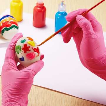 Kids Gloves Disposable, Nitrile Gloves for 7-14 Years - Latex Free, Food Grade, Powder Free -for Cra...