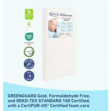 Graco Premium Crib Mattress & Protector Bundle - Safe & Comfortable