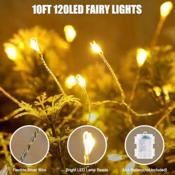 Battery Operated Fairy Lights with Remote Control for Decor