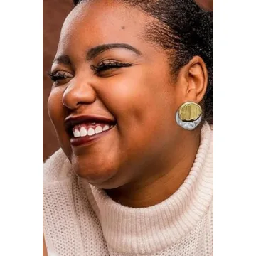 Elegant ABILITH Two-Tone Hoop Earrings for Women