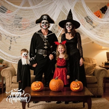 Creepy Halloween Gauze Cloth - 48x240in for Haunted Decor