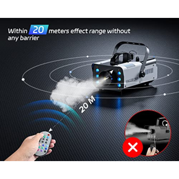 HOLDLAMP 1200W Fog Machine with LED Lights for Events