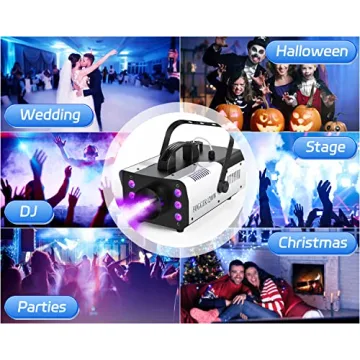 HOLDLAMP 1200W Fog Machine with LED Lights for Events