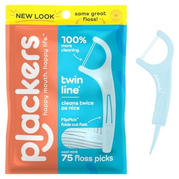 Plackers Twin-Line Dental Flossers for Effective Oral Hygiene