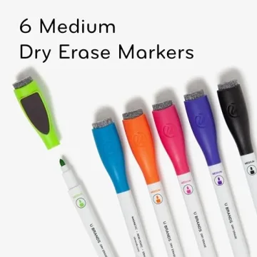 Vibrant U Brands Fine Tip Dry Erase Markers Set of 6