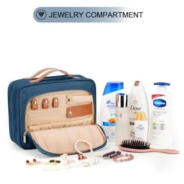 Travel Hanging Toiletry Bag for Women - Organizer & Waterproof