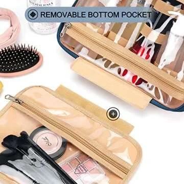 Travel Hanging Toiletry Bag for Women - Organizer & Waterproof