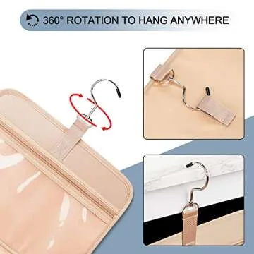 Travel Hanging Toiletry Bag for Women - Organizer & Waterproof