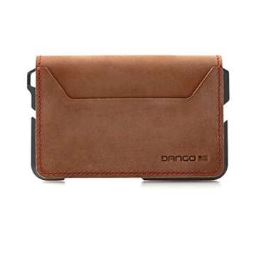 DANGO PRODUCTS Men's RFID Minimalist Wallet, Rawhide/Slate Grey (Bifold), M