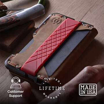 DANGO PRODUCTS Men's RFID Minimalist Wallet, Rawhide/Slate Grey (Bifold), M