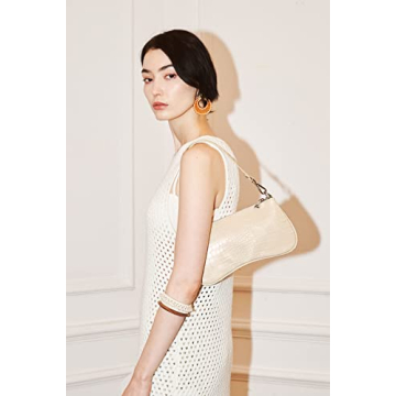 JW PEI Vegan Leather Clutch Bag Stylish Lightweight Beige