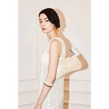 JW PEI Vegan Leather Clutch Bag Stylish Lightweight Beige