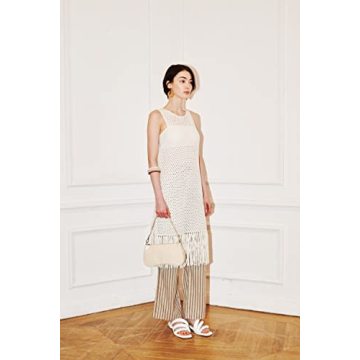 JW PEI Vegan Leather Clutch Bag Stylish Lightweight Beige