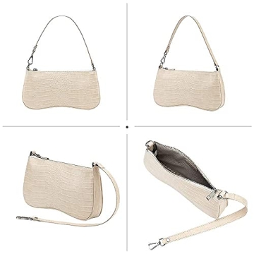 JW PEI Vegan Leather Clutch Bag Stylish Lightweight Beige