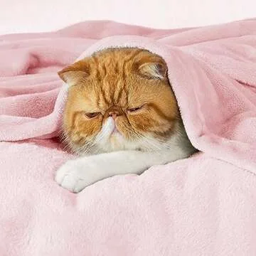 Bedsure Cozy Pink Fleece Throw Blanket for All Ages