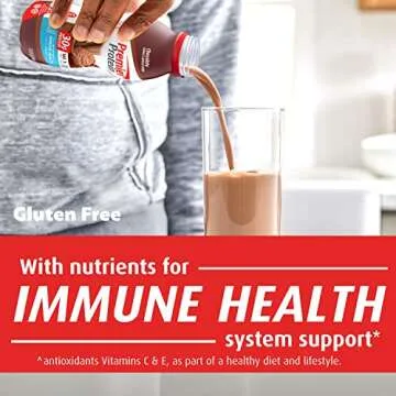 Premier Protein Shake MINIs Chocolate 22g Protein 120 Calories Pack of 12 & Premier Protein Shake Chocolate 30g Protein 24 Vitamins Minerals Nutrients Immune Health Pack of 12