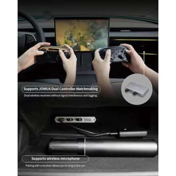 JOWUA 1TB SSD 3-Port HUB for Tesla 2025 New Model Y, 2024-2025 Model 3 Highland, Model X, Model S, Cybertruck 1, 3 USB-A Ports, Supports USB 3.2 Gen 2 and M.2 NVMe SSD