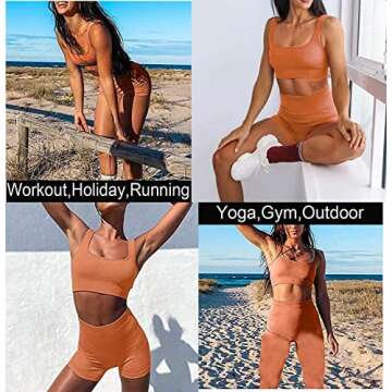 TWFRHC Women's Seamless High Waist Gym Outfit - Functional & Stylish