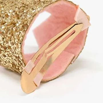 Meri Meri Mini Gold Glitter Crown Hair Clip (Pack of 1)