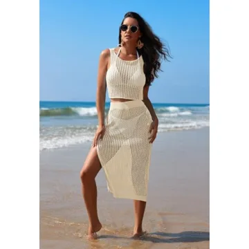 Chic Pink Queen Crochet Swim Cover Up for Summer Fun