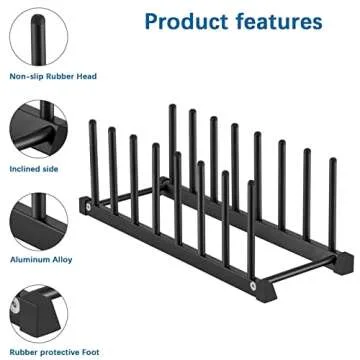 Oyydecor Aluminum Kitchen Dish Holder with 7 Shelves