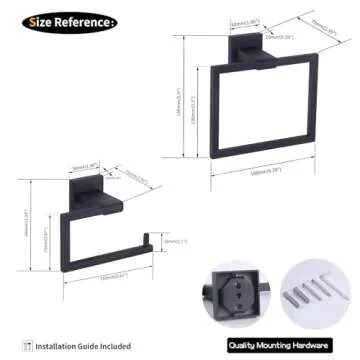 Premium Bathroom Hardware Set in Matte Black Finish