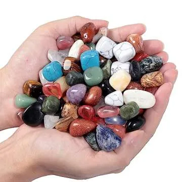 mookaitedecor 1lb Polished Tumbled Stones for Healing