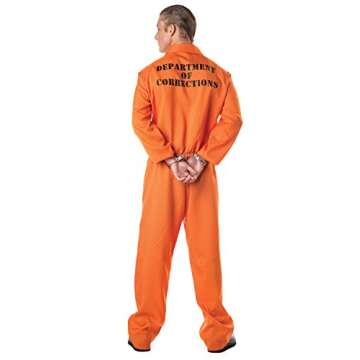 Seasons Prisoner Costume Orange for Adults - Large Size